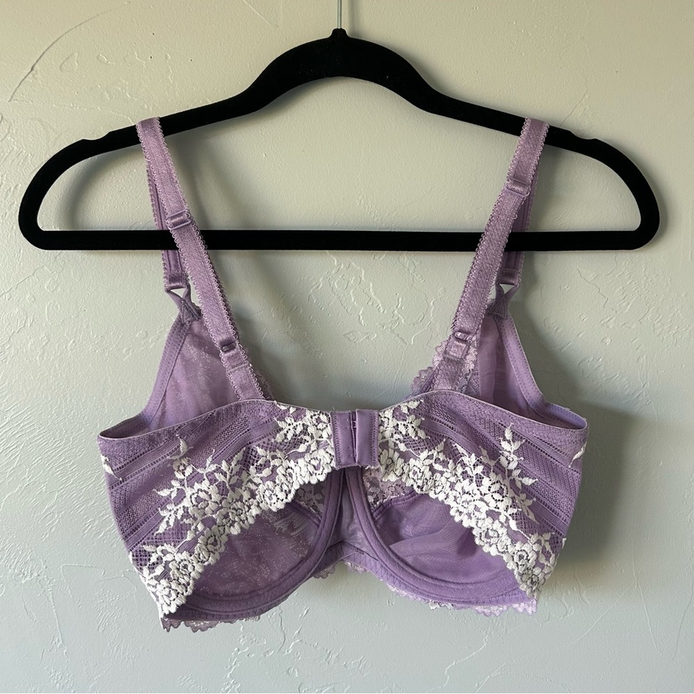 Wacoal Embrace Lace Underwire Bra Purple Size 36DD - Picture 8 of 11